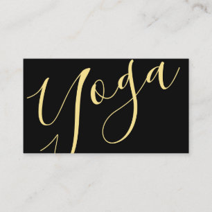 Beruflicher moderner Gold-Yoga-Lehrer Visitenkarte