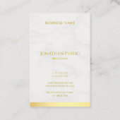 Beruflicher moderner Goldmarmor-handgeschriebener Visitenkarte (Rückseite)