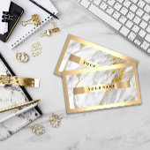 Beruflicher, moderner Goldrahmen Grau-Marmor Visitenkarte