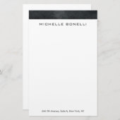 Beruflicher, moderner Grauwein minimalistisch Briefpapier (Vorne/Hinten)