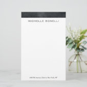 Beruflicher, moderner Grauwein minimalistisch Briefpapier (Stehend Vorderseite)