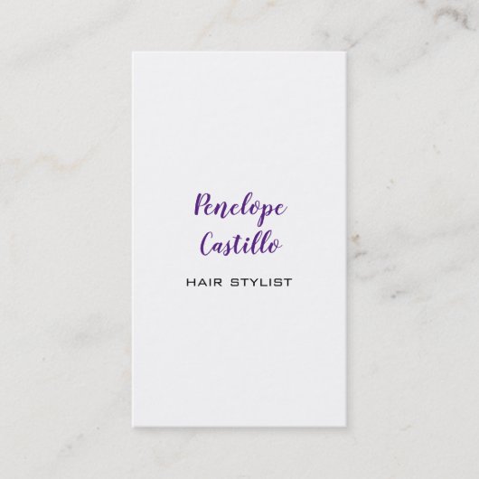 Beruflicher, moderner Handschrift-Hair-Stylist Visitenkarte (Vorderseite)