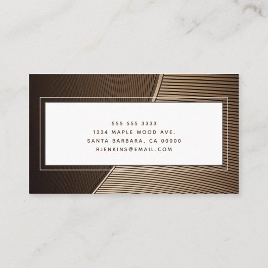 Beruflicher, moderner Holzfußboden Visitenkarte (Rückseite)