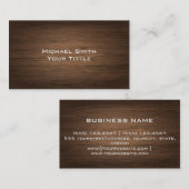 Beruflicher, moderner Holzkörner-Look Visitenkarte (Vorne/Hinten)