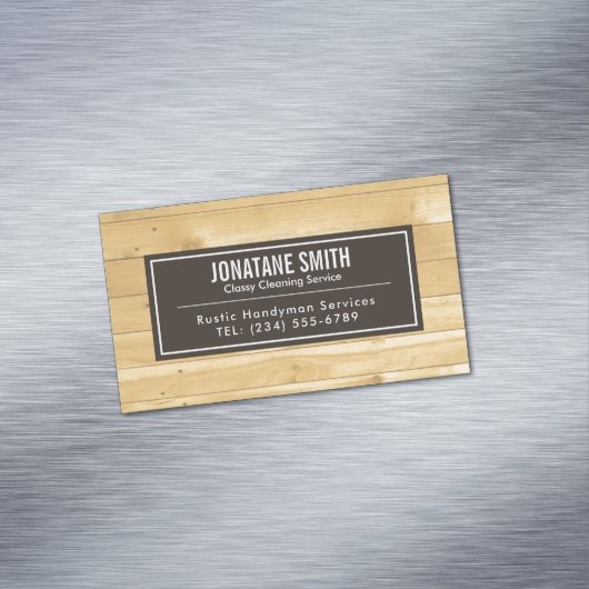 Beruflicher, moderner Holzkörner Magnetische Visitenkarte (Beispiel)