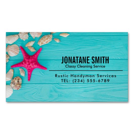 Beruflicher, moderner Holzkörner Magnetische Visitenkarte (Vorderseite)