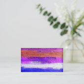 Beruflicher, moderner HolzLook #15 Visitenkarte (Stehend Vorderseite)