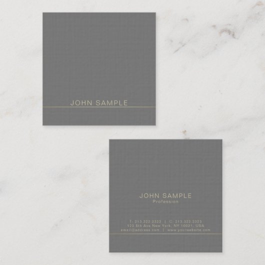 Beruflicher moderner kreativer erstklassiger quadratische visitenkarte (Vorne/Hinten)