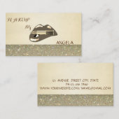 Beruflicher, moderner Lips-Lipstick Visitenkarte (Vorne/Hinten)