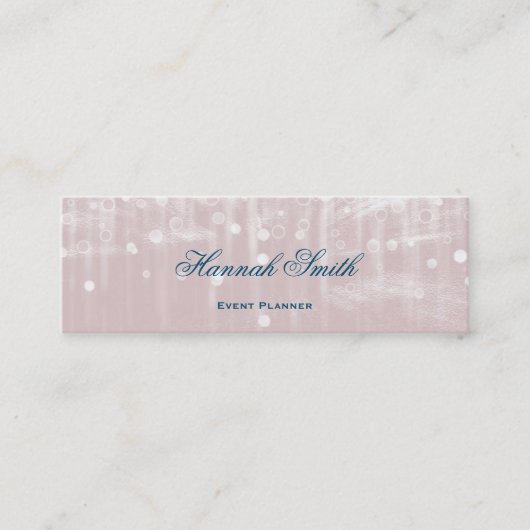Beruflicher, moderner Luxus-Glitzer Mini Visitenkarte (Vorderseite)