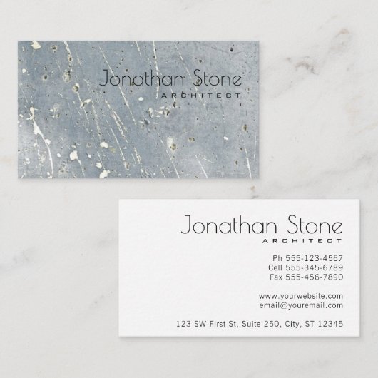 Beruflicher moderner minimaler grauer u. weißer visitenkarte (Vorne/Hinten)