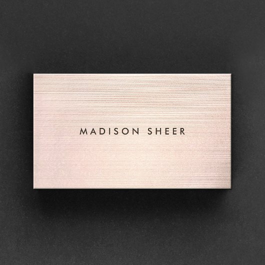 Beruflicher, moderner Minimalistischer Elegankupfe Visitenkarte