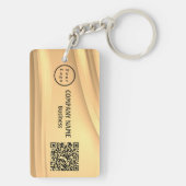 Beruflicher, moderner Minimalistischer Logo-QR-Cod Schlüsselanhänger (Rückseite)