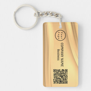 Beruflicher, moderner Minimalistischer Logo-QR-Cod Schlüsselanhänger