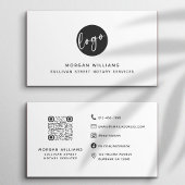 Beruflicher, moderner Minimalistischer Logo-QR-Cod Visitenkarte