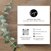 Beruflicher, moderner Minimalistischer Logo-QR-Cod Visitenkarte