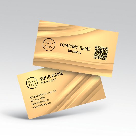 Beruflicher, moderner Minimalistischer Logo-QR-Cod Visitenkarte