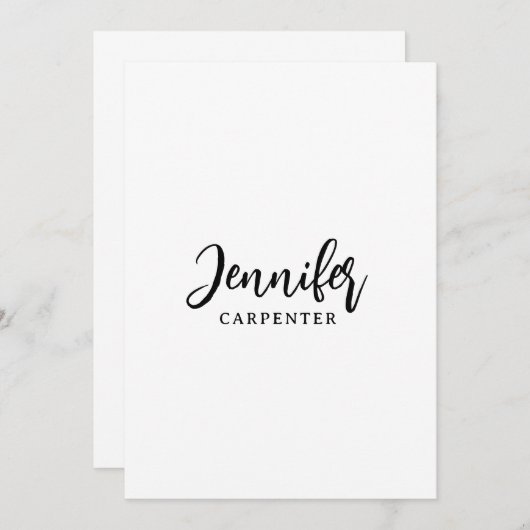 Beruflicher, moderner Minimalname (Vorne/Hinten)