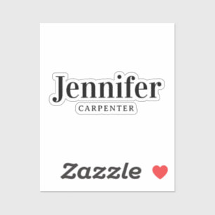 Beruflicher, moderner Minimalname Aufkleber