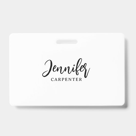 Beruflicher, moderner Minimalname Ausweis (Vorderseite)