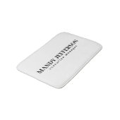 Beruflicher, moderner Minimalname Badematte (Schrägansicht)
