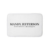 Beruflicher, moderner Minimalname Badematte (Vorderseite)