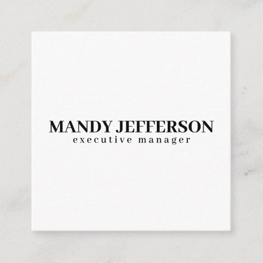 Beruflicher, moderner Minimalname Begleitkarte (Vorderseite)