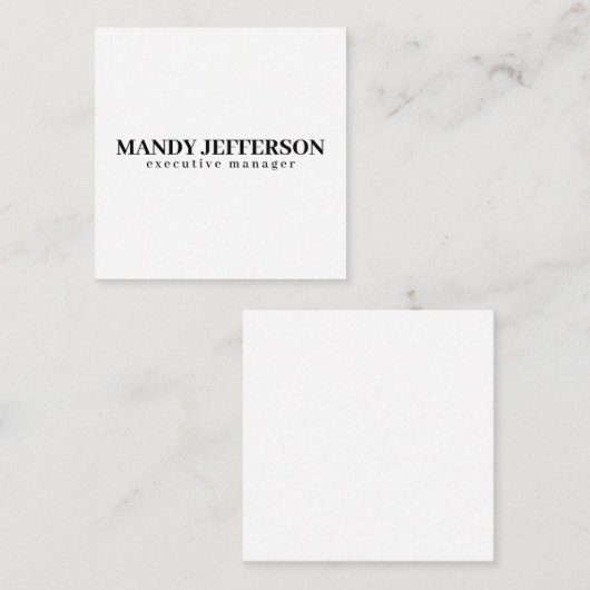 Beruflicher, moderner Minimalname Begleitkarte (Vorne/Hinten)