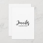 Beruflicher, moderner Minimalname Begleitkarte (Vorne/Hinten)