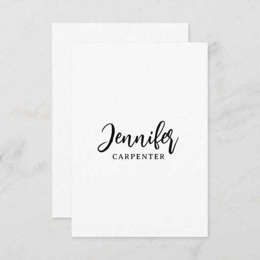 Beruflicher, moderner Minimalname Begleitkarte (Vorne/Hinten)