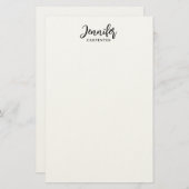 Beruflicher, moderner Minimalname Briefpapier (Vorne/Hinten)