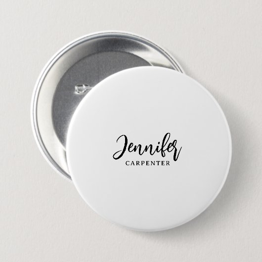Beruflicher, moderner Minimalname Button (Vorne & Hinten)