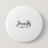 Beruflicher, moderner Minimalname Button (Vorderseite)