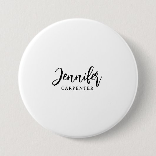Beruflicher, moderner Minimalname Button (Vorderseite)