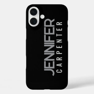Beruflicher, moderner Minimalname iPhone 16 Plus Hülle