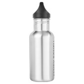 Beruflicher, moderner Minimalname Edelstahlflasche (Links)
