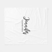 Beruflicher, moderner Minimalname Fleecedecke (Vorderseite (Horizontal))