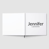 Beruflicher, moderner Minimalname Gästebuch (Voll)