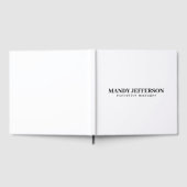 Beruflicher, moderner Minimalname Gästebuch (Voll)