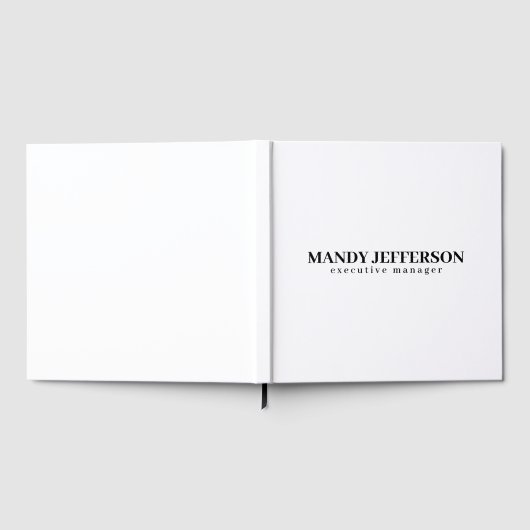 Beruflicher, moderner Minimalname Gästebuch (Voll)