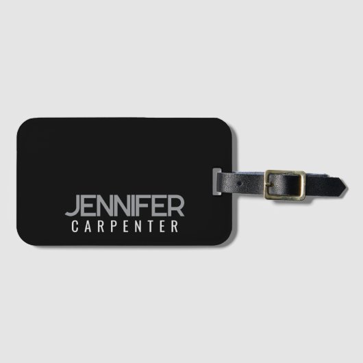 Beruflicher, moderner Minimalname Gepäckanhänger (Vorderseite (Horizontal))