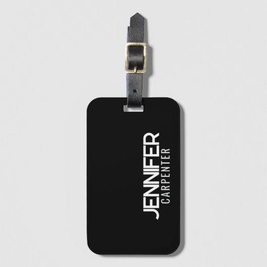 Beruflicher, moderner Minimalname Gepäckanhänger (Vorderseite Vertikal)