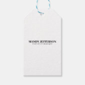Beruflicher, moderner Minimalname Geschenkanhänger (Vorderseite)