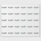 Beruflicher, moderner Minimalname Geschenkpapier (Flach)