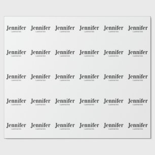 Beruflicher, moderner Minimalname Geschenkpapier