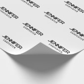 Beruflicher, moderner Minimalname Geschenkpapier (Ecke)