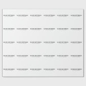 Beruflicher, moderner Minimalname Geschenkpapier (Flach)