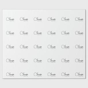Beruflicher, moderner Minimalname Geschenkpapier