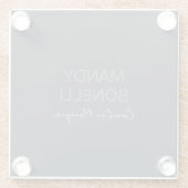 Beruflicher, moderner Minimalname Glasuntersetzer (Rückseite)