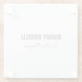 Beruflicher, moderner Minimalname Glasuntersetzer (Rückseite)